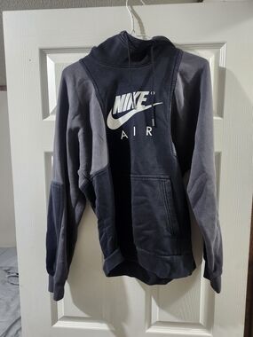 Nike Air Two-Tone Black and Gray Pullover Hoodie